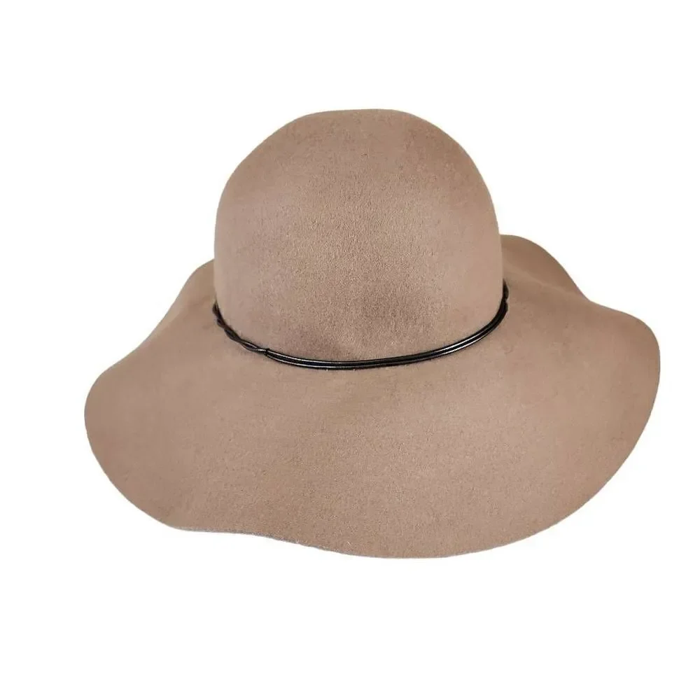 Target- Women’s 100% Wool Floppy Hat Wide Brim with Chain Detail
